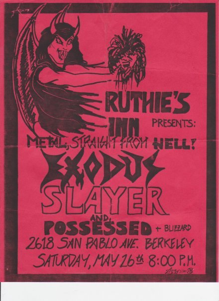 far-beyond-rancid:  Slayer Show PostersDates: October 22, 1982 May 28, 1983 March
