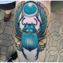 fuckyeahtattoos:  Hieroglyph inspired scarab