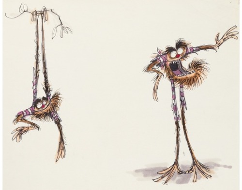 Tim Burton character designs for Disney’s THE BLACK CAULDRON (1985).