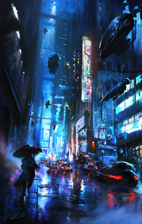 knightofleo:Darek Zabrocki | instagram | facebook | behance | artstationred lightswalking on the lon