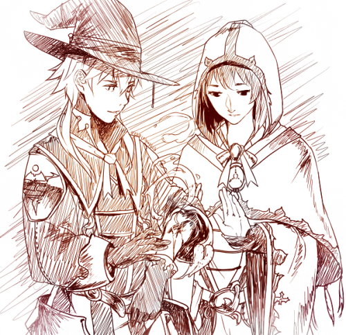 velocesmells: More of that RPG au and Noiz is apprently a scholar (｀_´)ゞ Sorry for the messy sketche