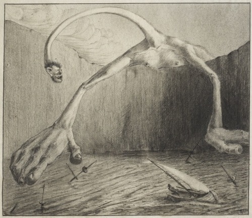 Danger (1901).Illustration by Austrian artist, Alfred Kubin (1877-1959).I have to say, yeah, that do