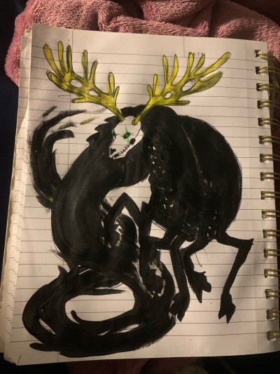 avatarbanaartjie:The Nowhere King from Centaur World is a big edgy Worm On A String made of gooshould I be asleep right nowyesWas I possessed by an unbearable urge to paintyes.