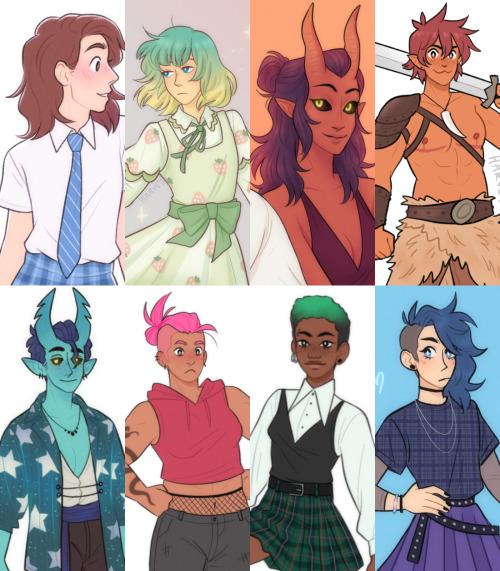 harveytxt: happy trans day of visibility !! here’s me and some of my trans ocs ⚧