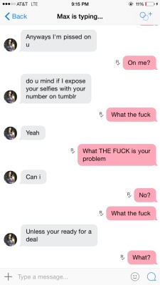 jess-reneex:  GUYS THIS IS REALLY IMPORTANT. PLEASE FIND THIS FAKE ASS GUY AND REPORT HIM. I DONT KNOW HIS TUMBLR ALL I KNOW IS THAT HE FOUND ME ON TUMBLR AND HIS KIK IS dgentlemanstarlightt. He pretended to be someone hes not and is harassing me and