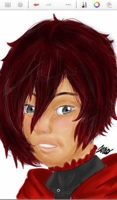 soitwasntinvain:  masterxofxyourxfate:  Tumblrs probably gonna make the quality go down but heres a Ruby Rose in a new painting style I’m trying out  I have a 7 inch tablet that can run a program similar to that. Could I do stuff like this with it?