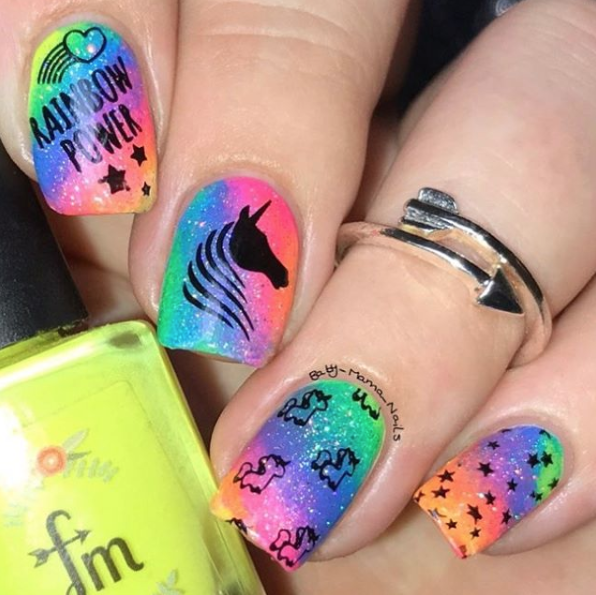 nailpornography:Unicorn NOTW inspiration!