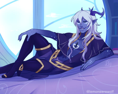 lemonorangelime: does aaravos wear thigh highswell he does now