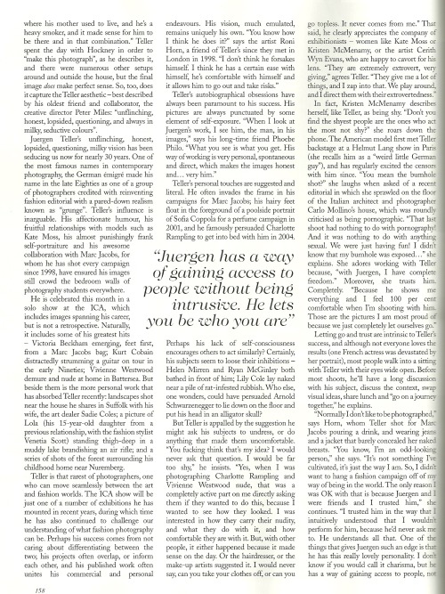 juergenteller:  The full editorial on Juergen from Vogue UK February 2013.