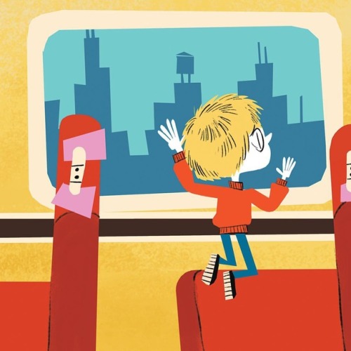 Riding the Metra into Chicago! #illustration #kidlitart #chicago #trainride (at Chicago Union Statio