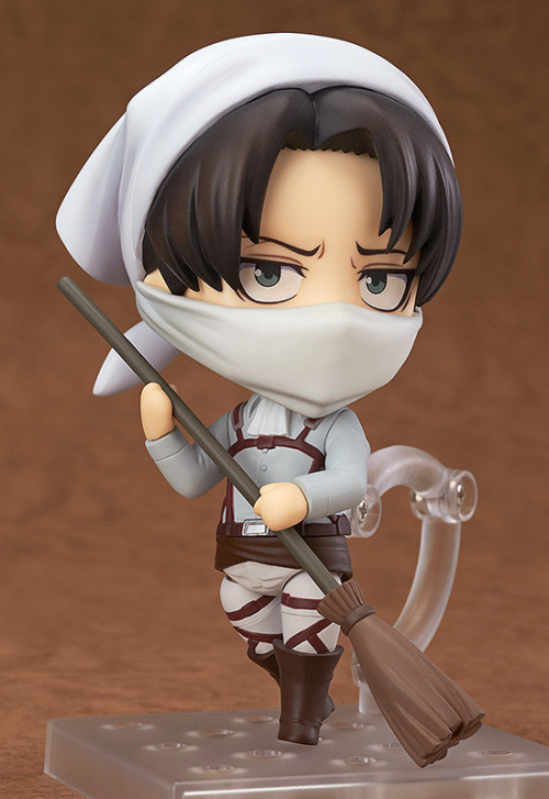  Good Smile Company releases previews of the Cleaning Levi Nendoroid!  I knew this was coming…! Arrrrrgh, my wallet.