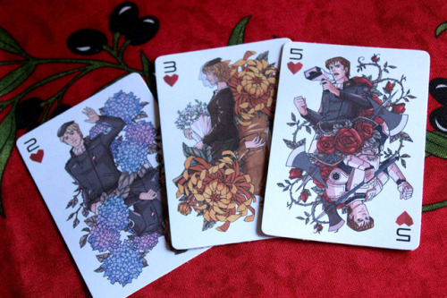 spartaphyx: The cards done during October :  Jean-Robert Lap (2♥), Jessica Edwards (3♥