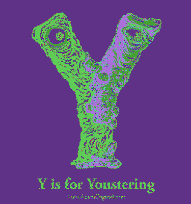 Y is for YousteringIn celebration of Halloween, 26 days of Spooktacular Letterforms!http://adamosgoo