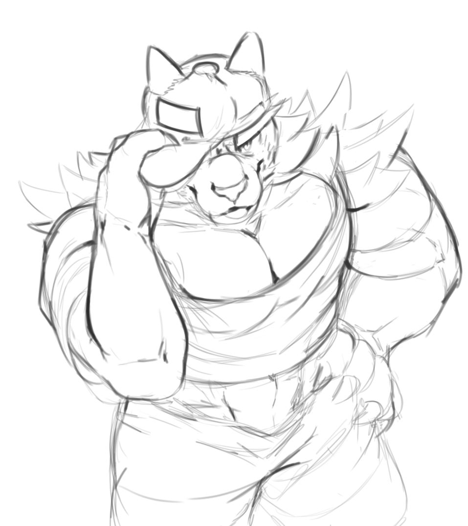dangpa:  Just muscly poke sketches. 