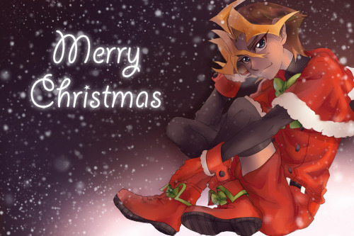 This is the motive for the christmas postcard i sent @blackthunder-chan as thanks for her sending me