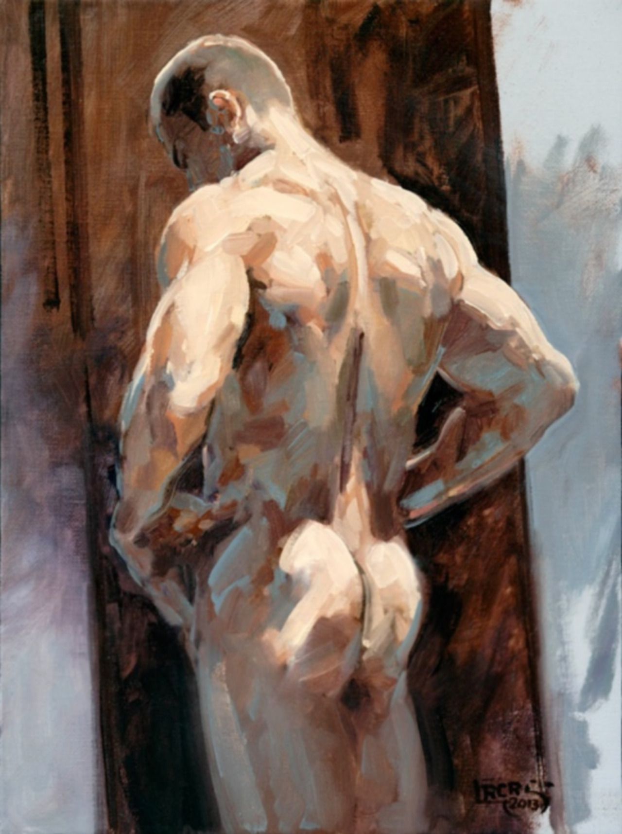 ex-frat-man:  Robert C. Rore (German painter, b. 1954): Rückenakt (Back Pose), 2013