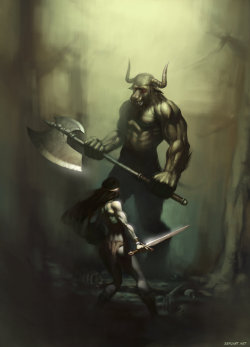 randomfantasies:  Minotaur - by Speeh