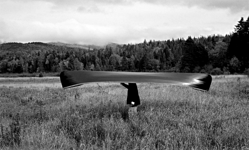 onlyoldphotography: Rodney Smith: Man with Canoe on Head, 1994