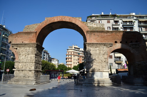 ancientart:The Roman Arch of Galerius, in the city of Thessaloniki, in the region of Central Macedon