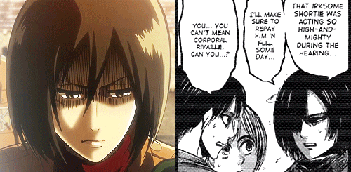 becauseoppositesattract:   Levi & Mikasa | Anime vs Manga| ♠ 
