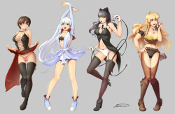 (Old Art) RWBY, Costume Alts [07/27/2015-07/31/2015]Originally