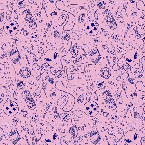 another lil pattern for a different zine about being raised by the internet ✏✨