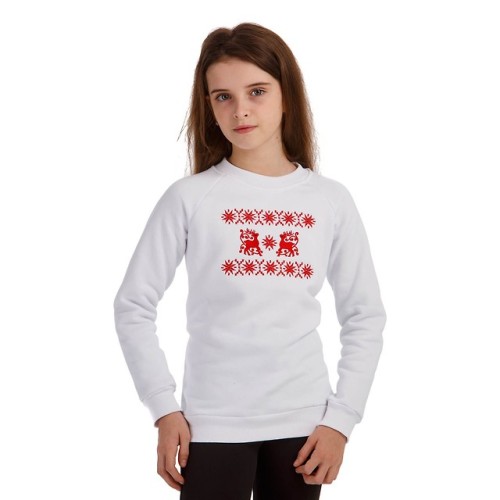 Embroidered Sweatshirt for Girls “Deers”