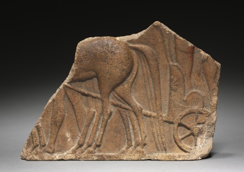 cma-greek-roman-art:Plaque Fragment of Horses and Chariot, 500-475, Cleveland Museum of Art: Greek and Roman ArtSize: Ov