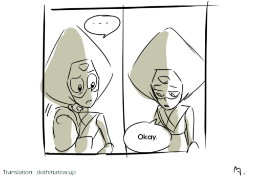 ruki-32:  Translation: slothinateacup :3  a Pearl Rose story between Peridot and Yellow Diamond? > .<