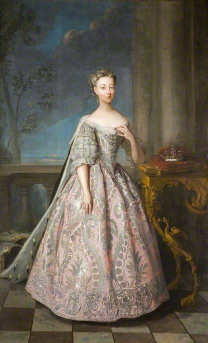 jeannepompadour:Portrait of the daughters of George II of Great Britain by Philip Mercier, painted i