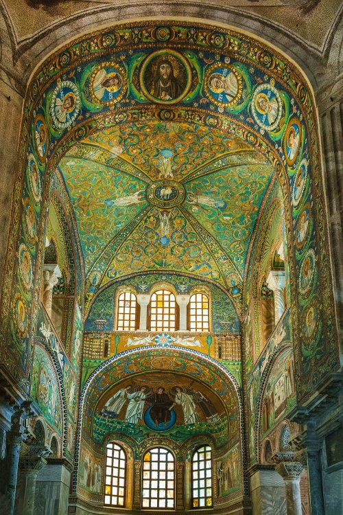 fieldofmars:Basilica di San Vitale Late antique church in Ravenna, Italy. The 6th century church is 