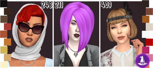 simthing-clever:C*rbs Witching Hour Hair Dump 6 UPDATE 04/17/2022: ADDED TWH V2 SWATCHES Defaults &a