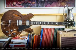 fuckyeah-guitars:  deebeeus:  Another few shots of my latest and greatest acquisition:  1971 Gibson ES-335, in walnut.  Cheeky plug, go give DeeBeeUs a follow for some cracking guitar porn!