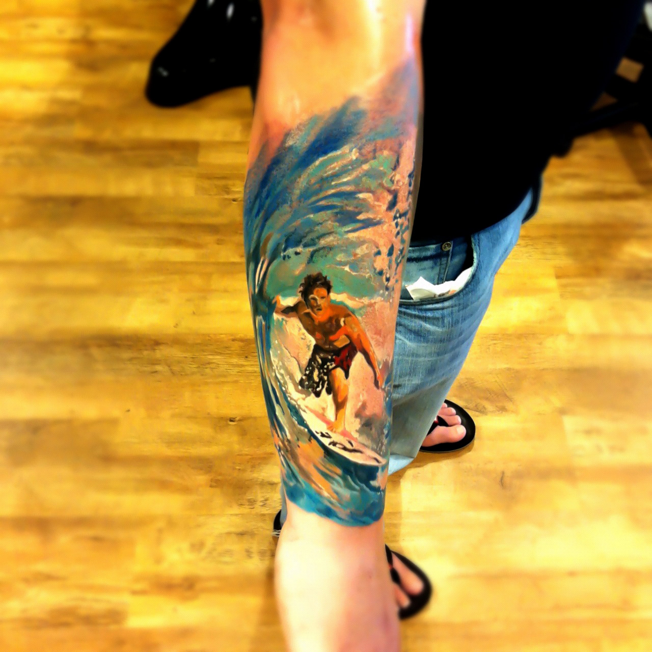 fuckyeahtattoos:  Surfer Sleeve by Radu Rusu www.facebook.com/radurusutattoo Instagram: