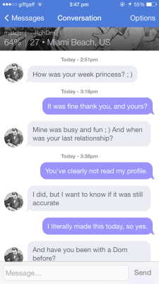 toodomforyou:  queerandcoffee:  the-boys-of-online-dating:  42yoblogger:  I say fake! 😂😂  Definitely fake dom  @toodomforyou  “I will ask you a few questions as a Dom now”, said absolutely no Dom ever. -LMS