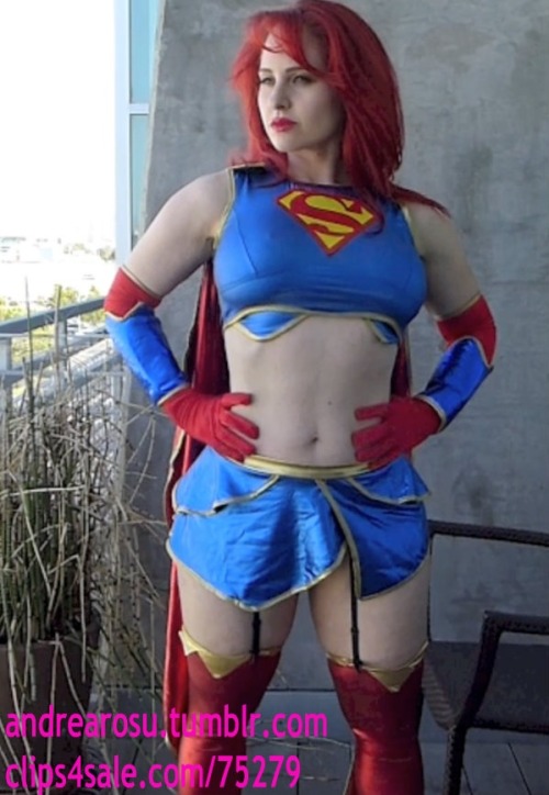 andrearosu:  New superheroine vid up: clips4sale.com/75279  I know you want to touch my luscious soft large tits. Lets just see you try getting past my super strong, impenetrable super breathe!! Turns you on that I am able to bring you to your knees so