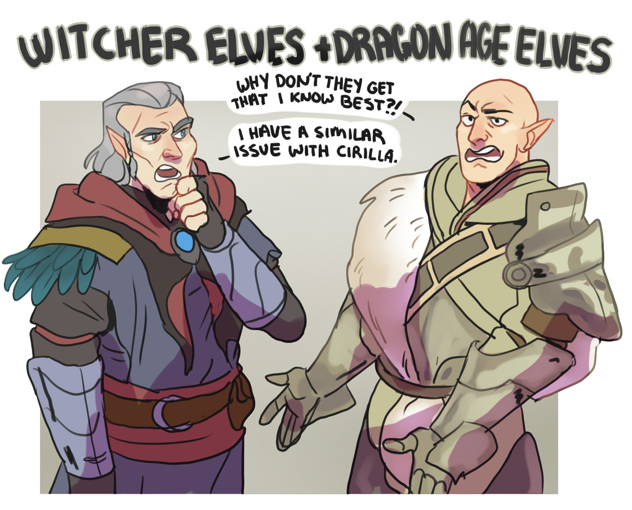 cherryspliced:  WITCHER ELVES + DRAGON AGE ELVES 