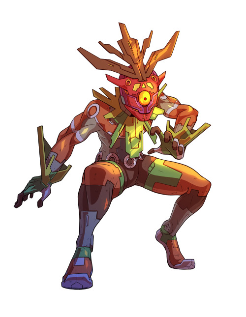 causeimdanjones:  Creating one of those Hexafusion Meme things! First up, Skull Kid & Gray Fox!