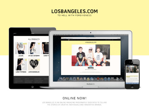 losbangeles:
“ Guess what?
We’ve been secretly working on our brand spankin’ new website, and we recently went live! Our new site is now updated to the next stage, including a complete new sunny design, easy navigation and a brand-new webshop. Next...