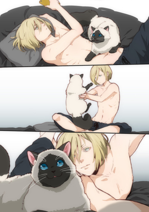 Porn kyomitsu:  Yuri and his cat 2 (complete) photos