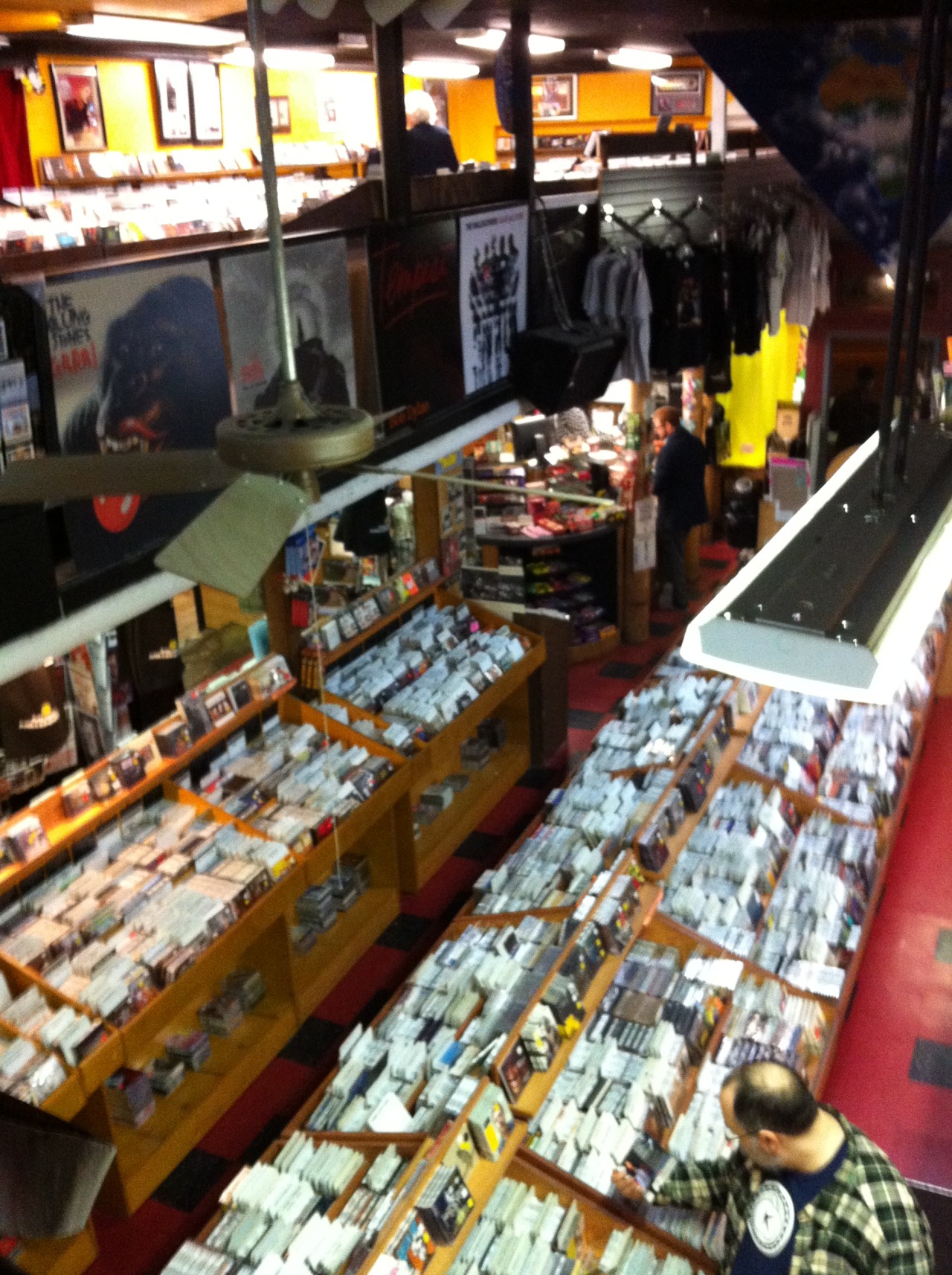 katiohead:  The Vinyl Room at Music Millennium and a view of the CD room from upstairs