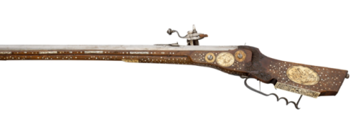 Ornate bone mounted wheel-lock rifle, Austrian or Bohemian, late 17th century.from Thomas Delmar Ltd