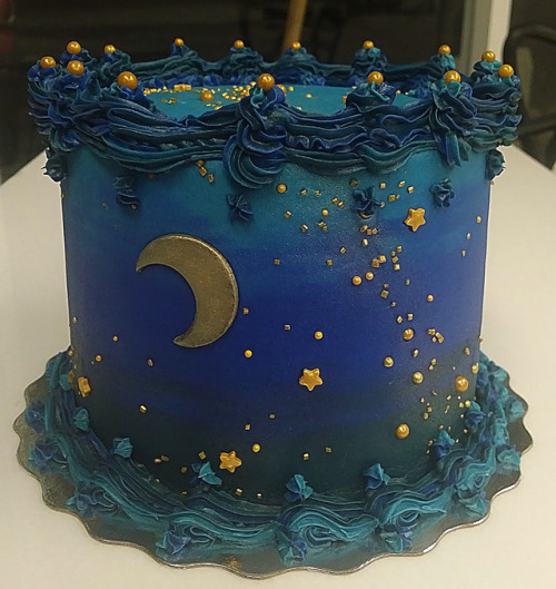 Vegan night sky cake.