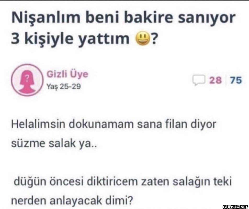 Nişanlım beni bakire...