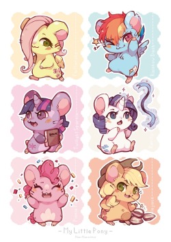 crossover-ponies-with-everything:  Hamtaro Ponies: First pic: source Second pic: source 