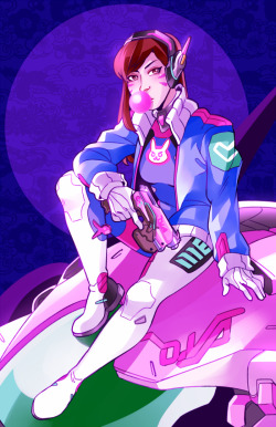 xuunies:  my D.Va print for upcoming cons!! you can see WIPs of my artwork if you become my patron! 