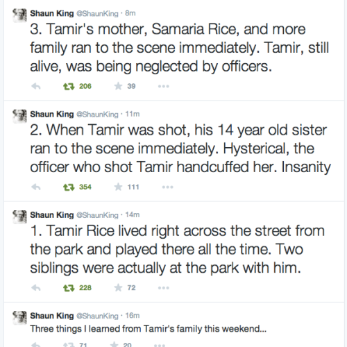 kimyadawson: &ldquo;Spoke all weekend with representatives for family of Tamir Rice. So many awf