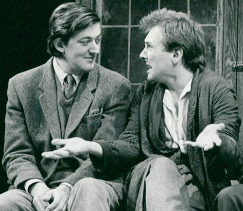 oscarwetnwilde:Stephen Fry and Rik Mayall in The Common Pursuit in 1988.