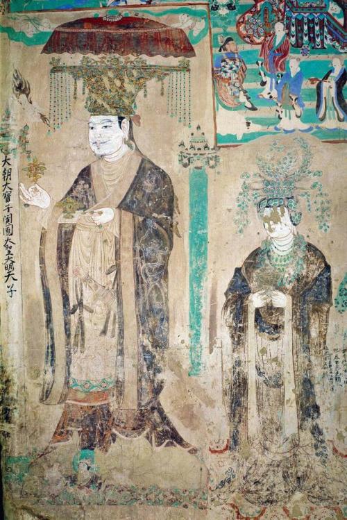 Li Shengtian, the king of Khotan,  from the Dunhuang Mogao Caves, Five Dynasties period (907 - 979 A