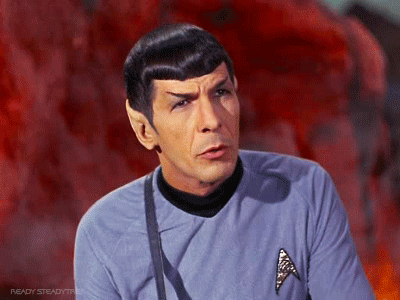 readysteadytrek:A fine example of Kirk losing his trail of thought while looking at Spock.